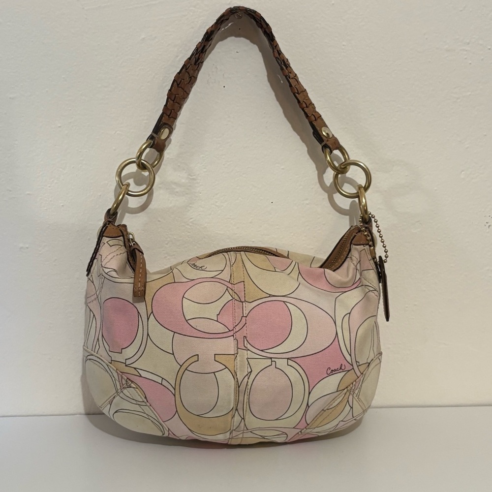 SOLD Vintage Coach Pink Optic Hobo Bag
